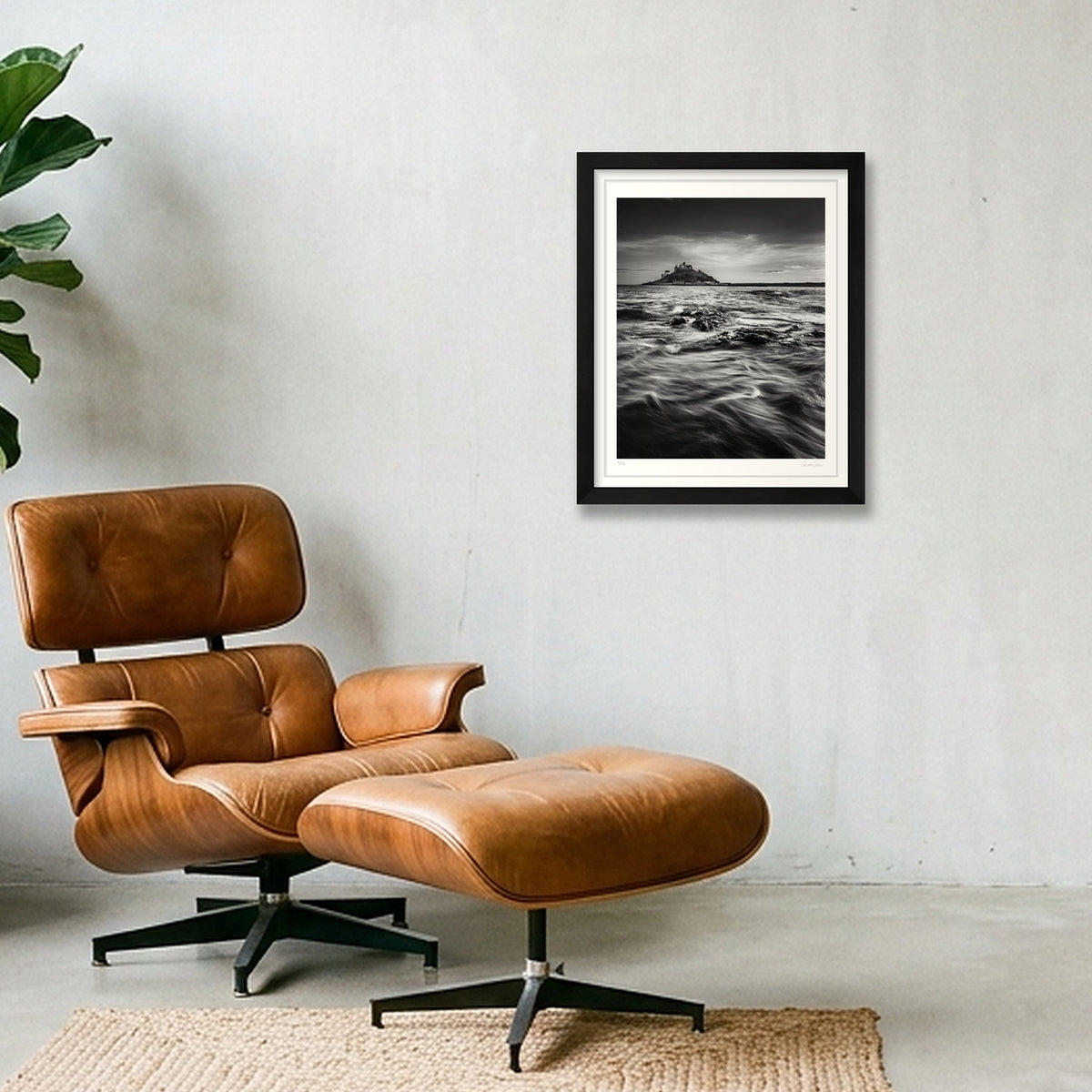 St. Michael's Mount, Mounts Bay — 28×35cm Black Frame