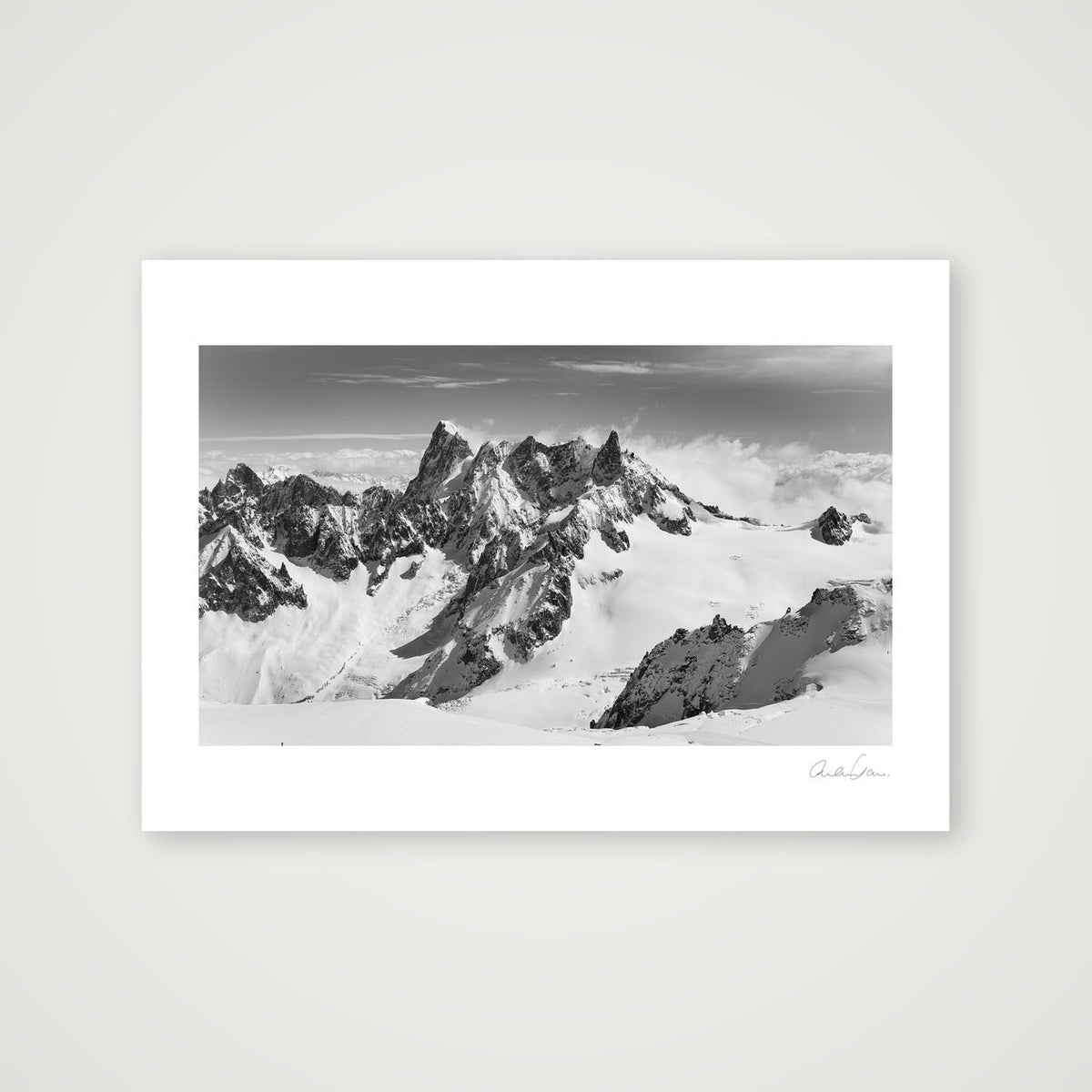 Les Grandes Jorasses, Chamonix Mont Blanc — A4 (30×21cm) Print only