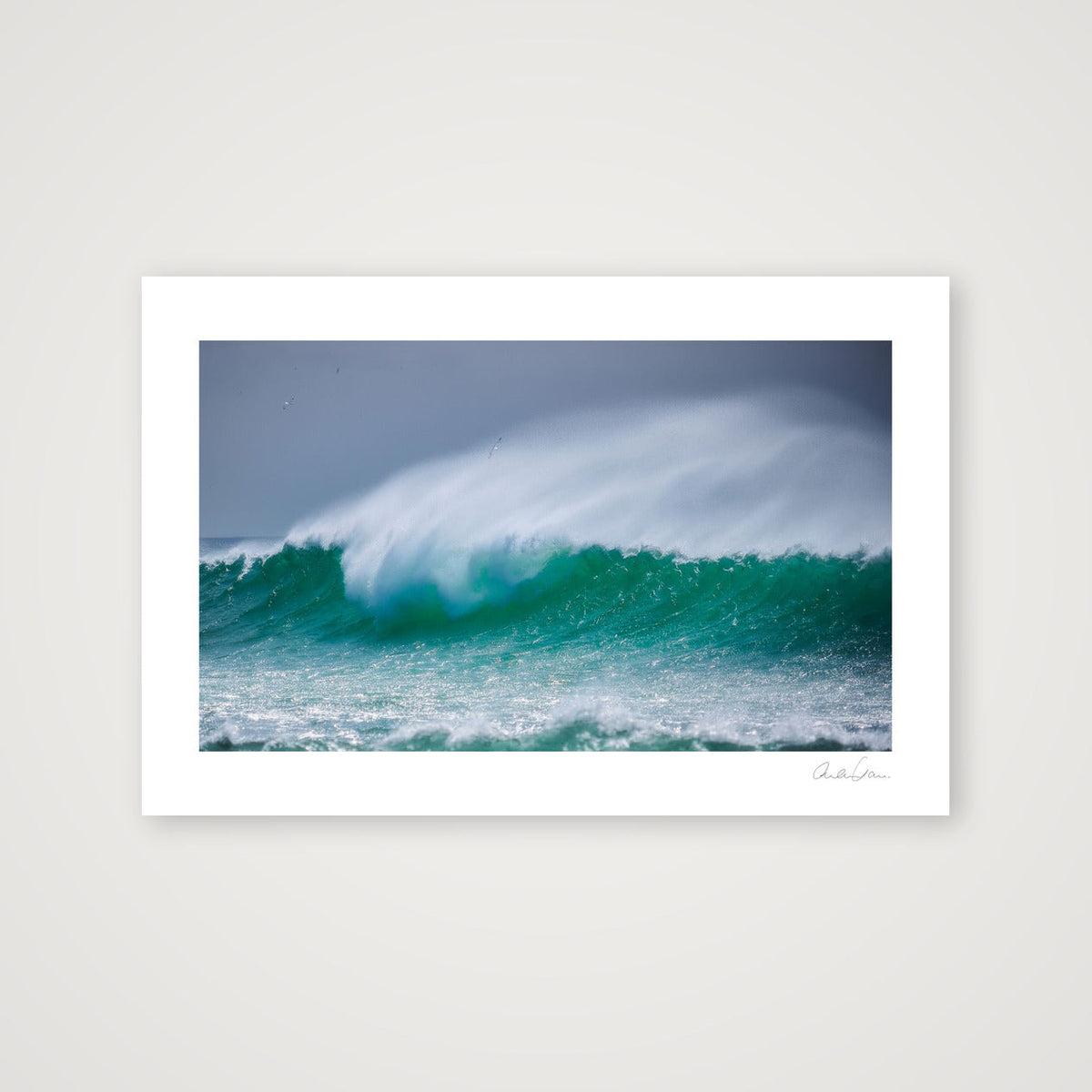 A Huge Wave Crashes on Hoy Island: Riding on the Crest of a Wave — 45×30cm Print only