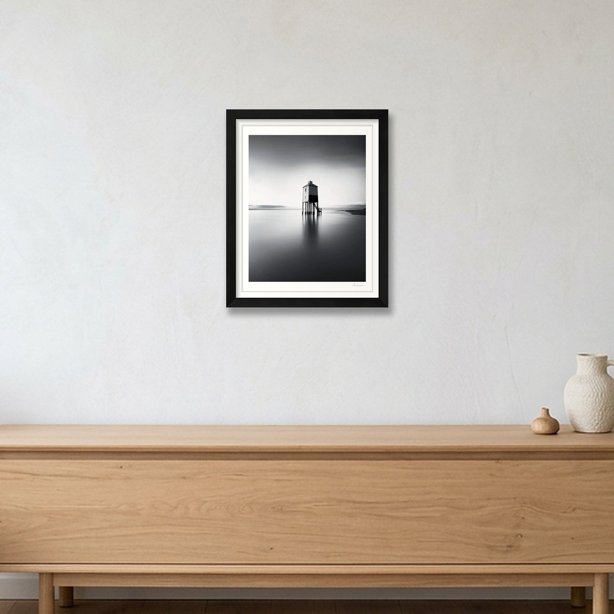 Burnham Low Lighthouse, Weston Super-Mare; 5114'54N — 28×35cm Black Frame