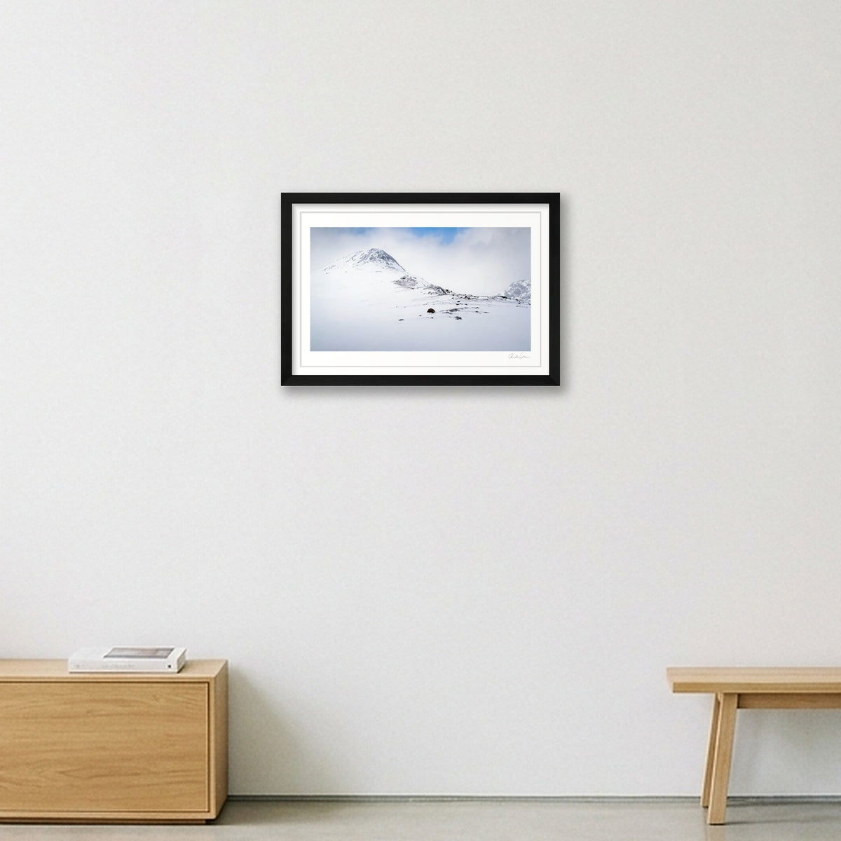 Breadcrumbs lead to the summit — 45×30cm Black Frame