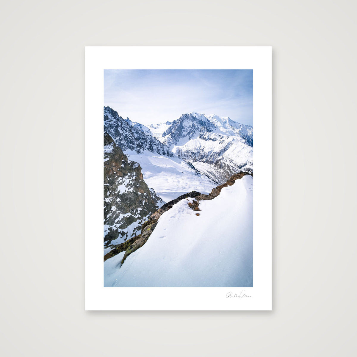 Mont Blanc from Le Tour, Chamonix — A4 (21×30cm) Print only