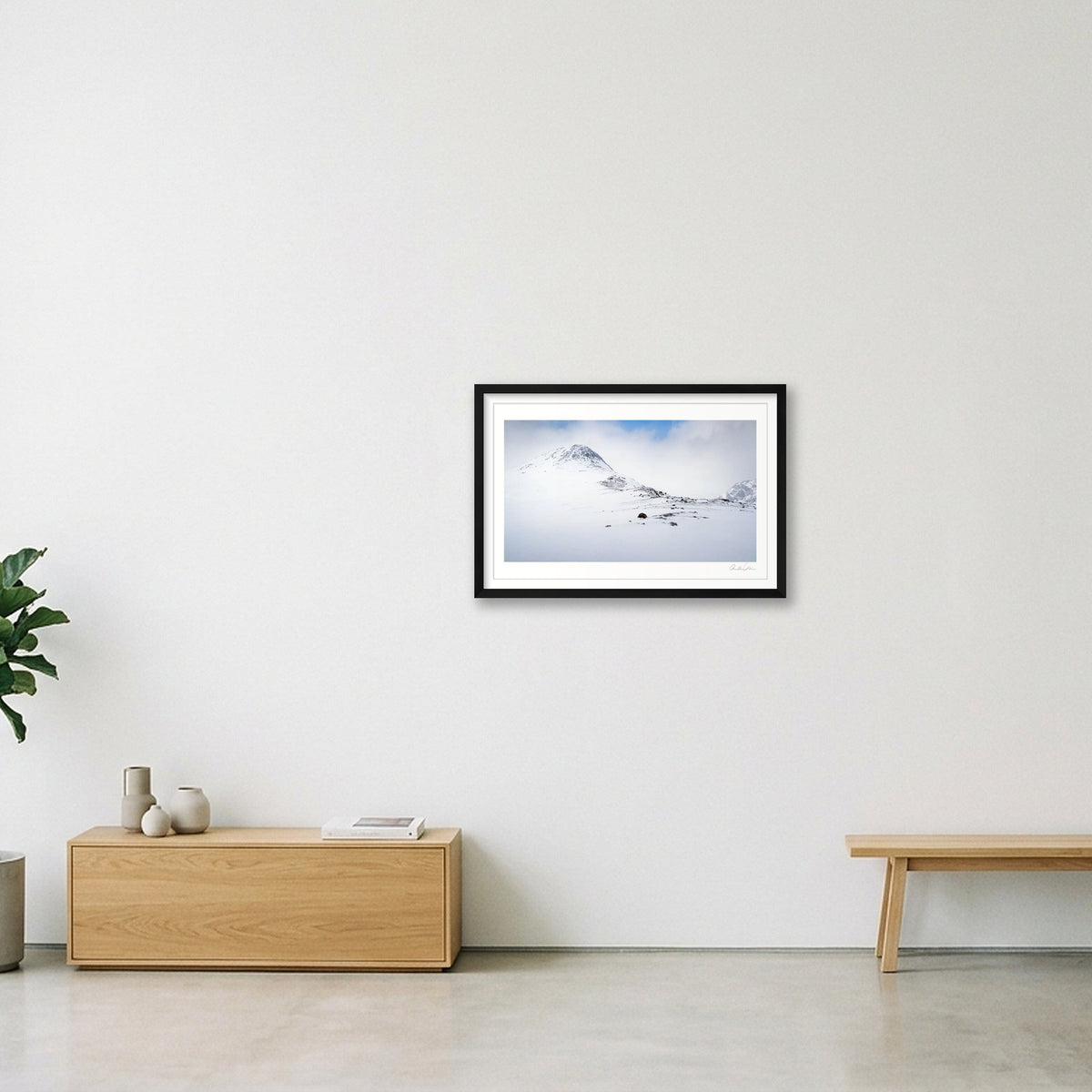 Breadcrumbs lead to the summit — 60×40cm Black Frame