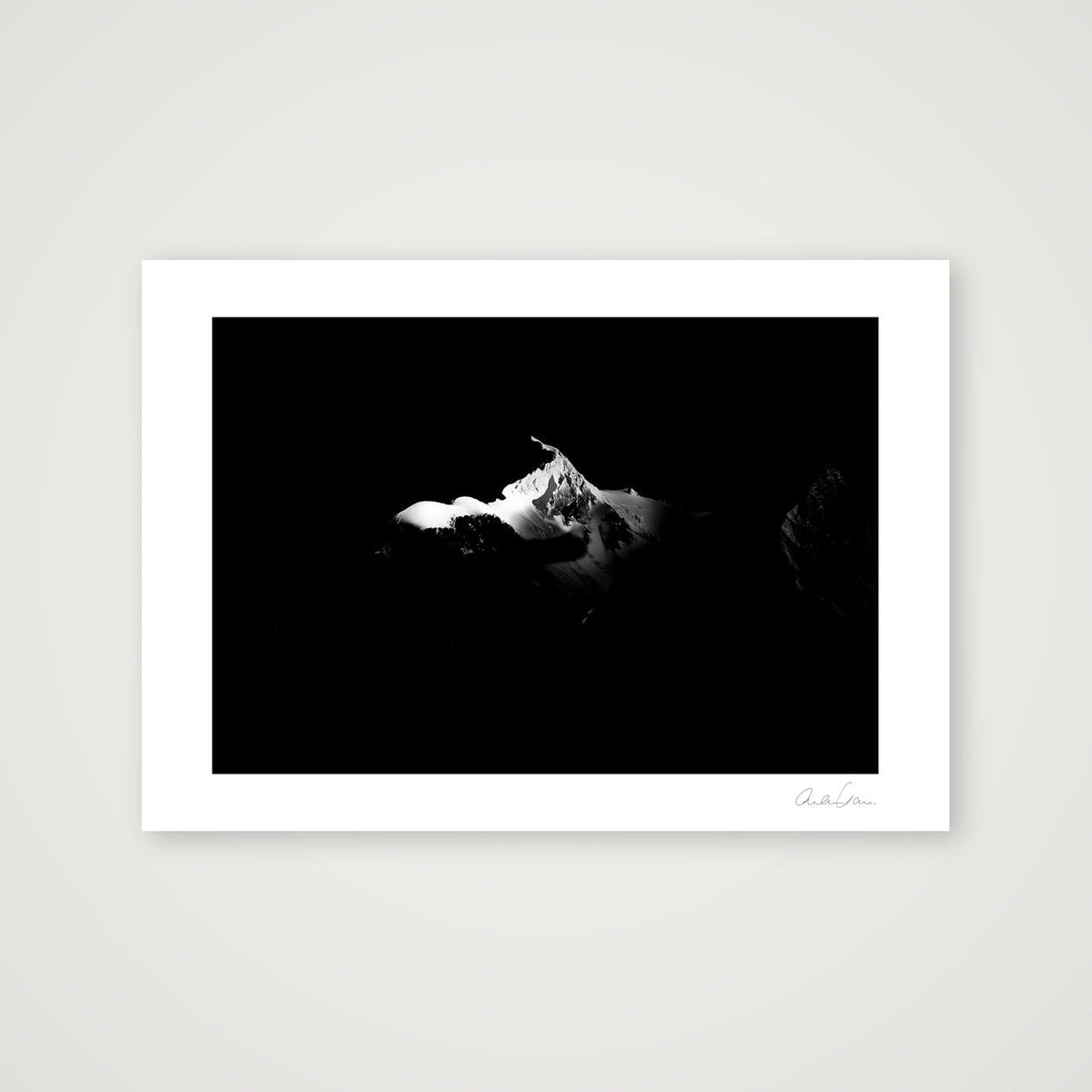 Mont Blanc Summit: 4810m — A4 (30×21cm) Print only