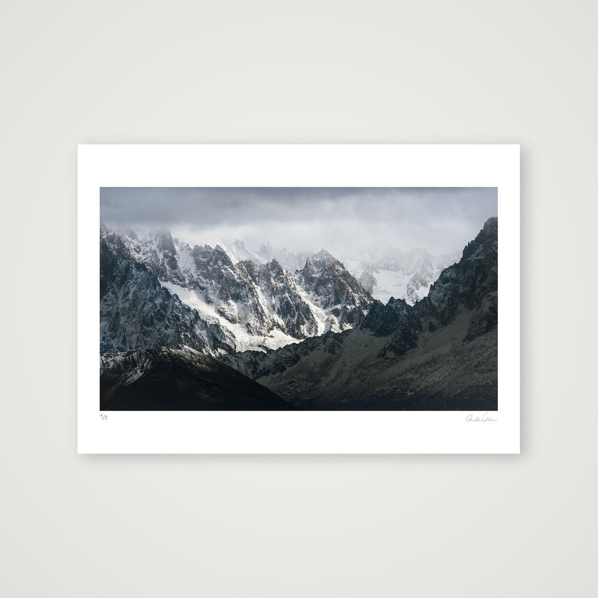 Jagged edge, Mont Blanc Massif — 100×70cm Print only