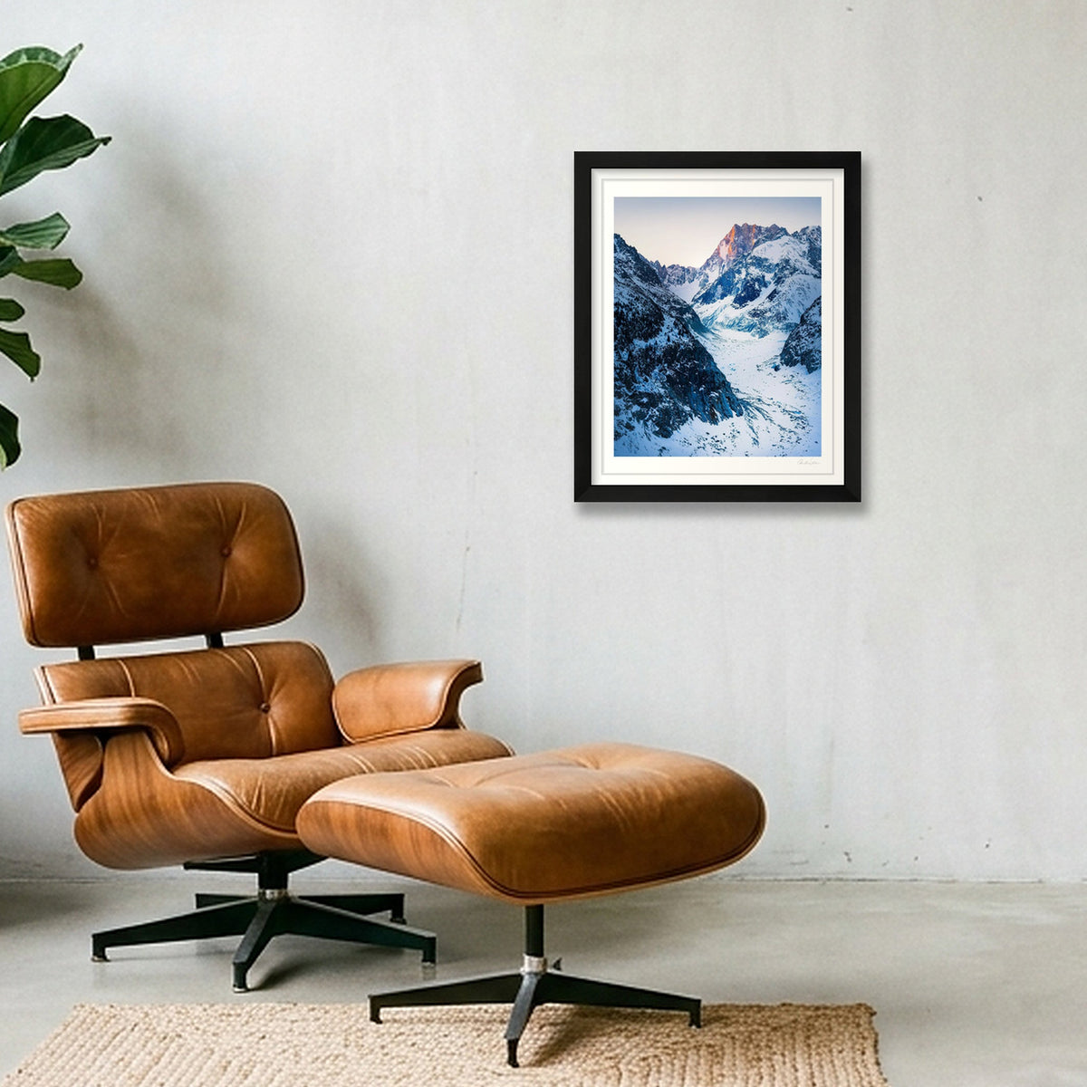 The Mer de Glace, Chamonix — 28×35cm Black Frame