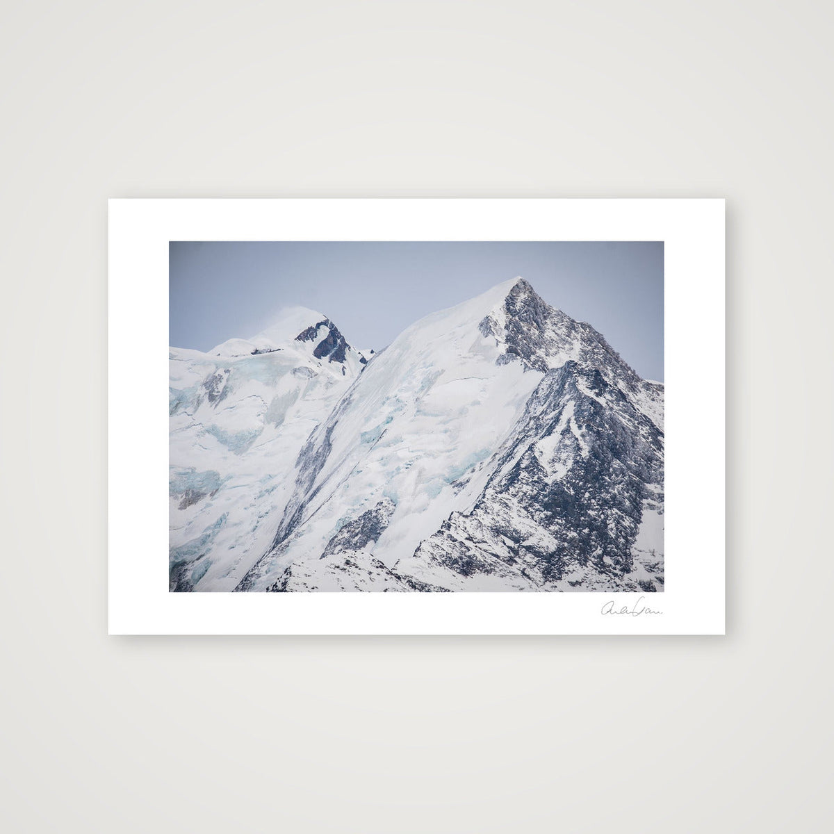 Mont Blanc and the Aiguille du Bionnassay — A3 (42×30cm) Print only
