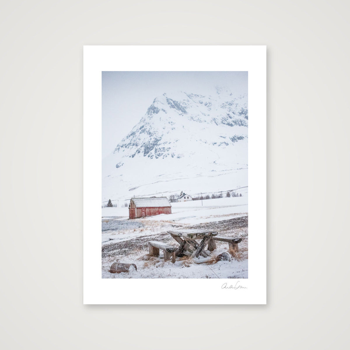 Frozen Landscape, Kvaløya, Norway — A4 (21×30cm) Print only