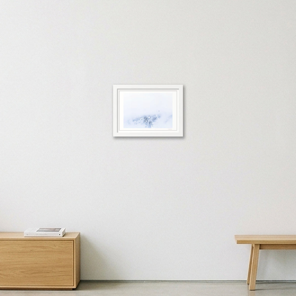 Aiguille du Midi Cable Cars: Hanging by a Thread — A4 (30×21cm) White Frame