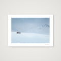 Ski Tourers battle the fall of winter: Snow Flurries on high — A4 (30×21cm) Print only