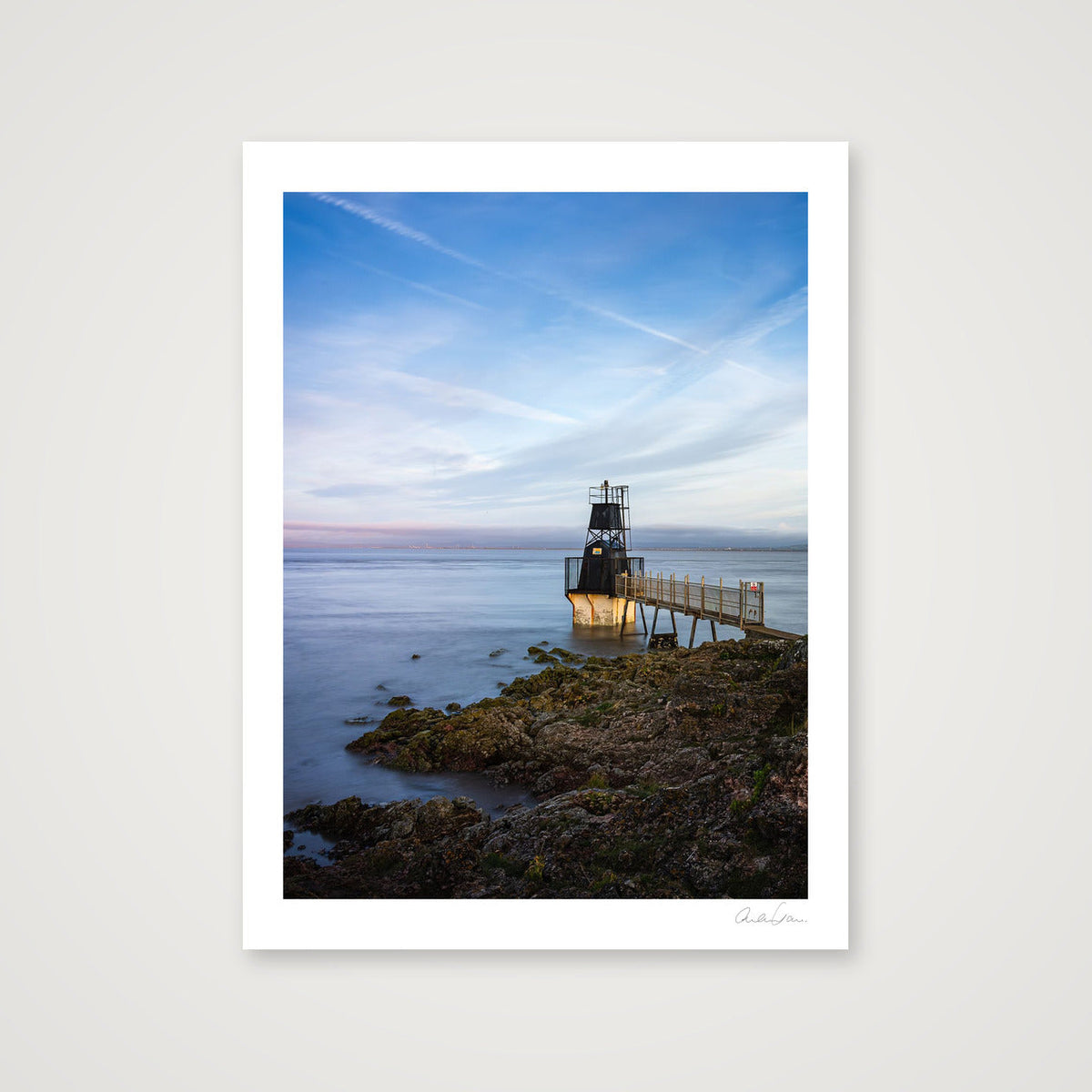 Portishead Lighthouse and the Severn Estuary — 60×80cm Print only