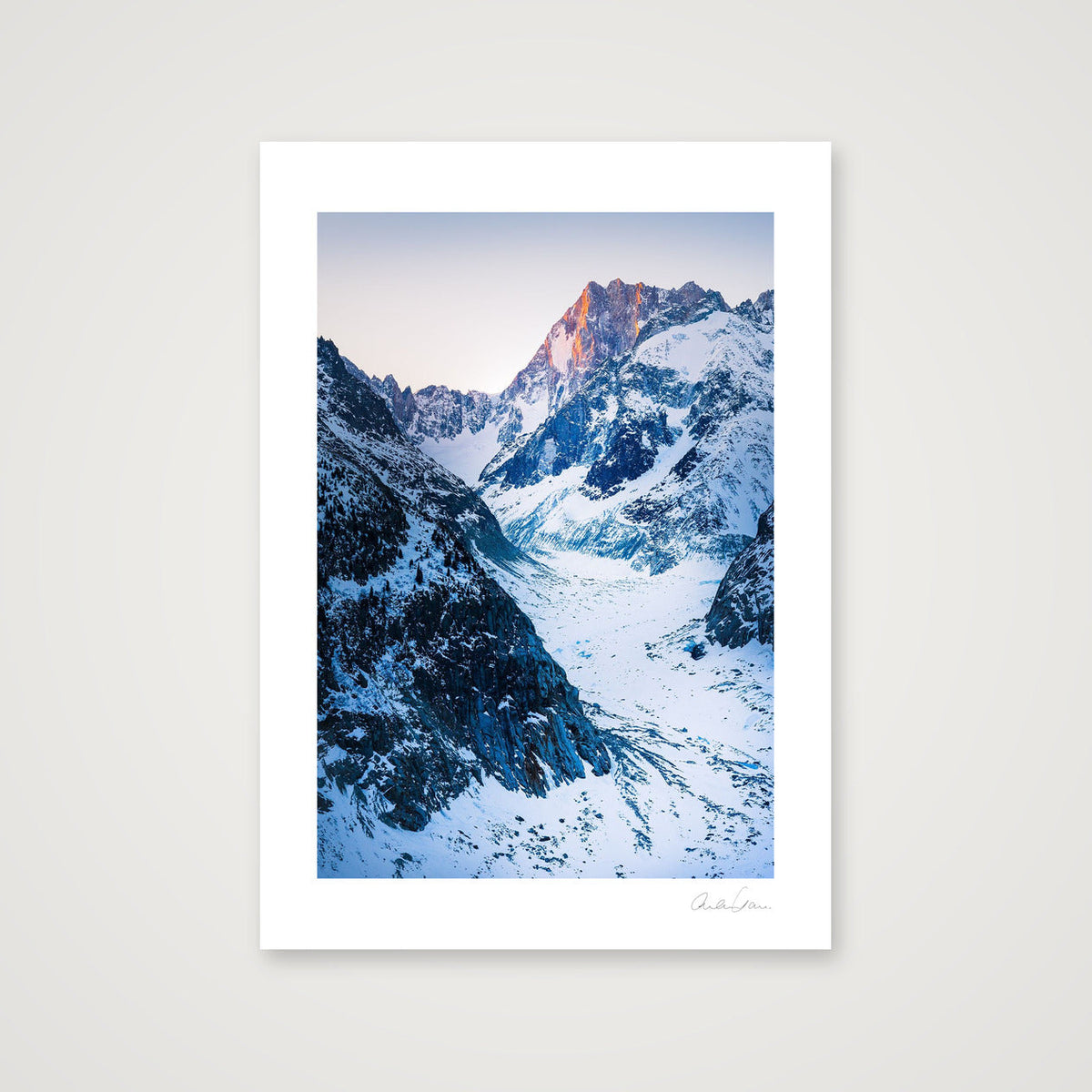 The Mer de Glace, Chamonix — A4 (21×30cm) Print only