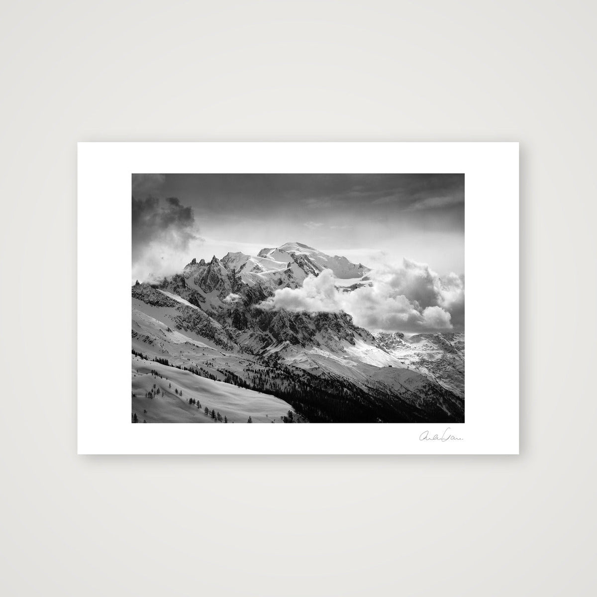 Outlook to Mont Blanc — A4 (30×21cm) Print only