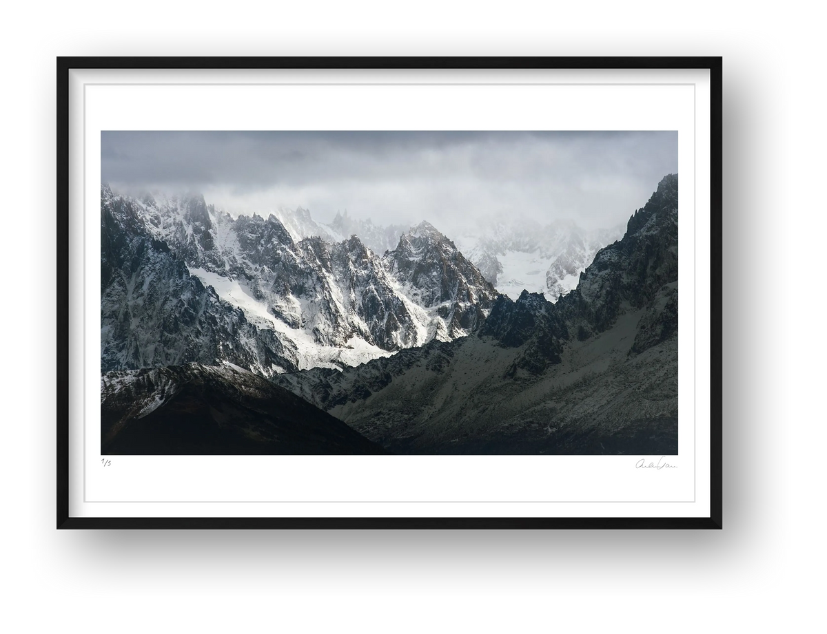 Jagged edge, Mont Blanc Massif — framed