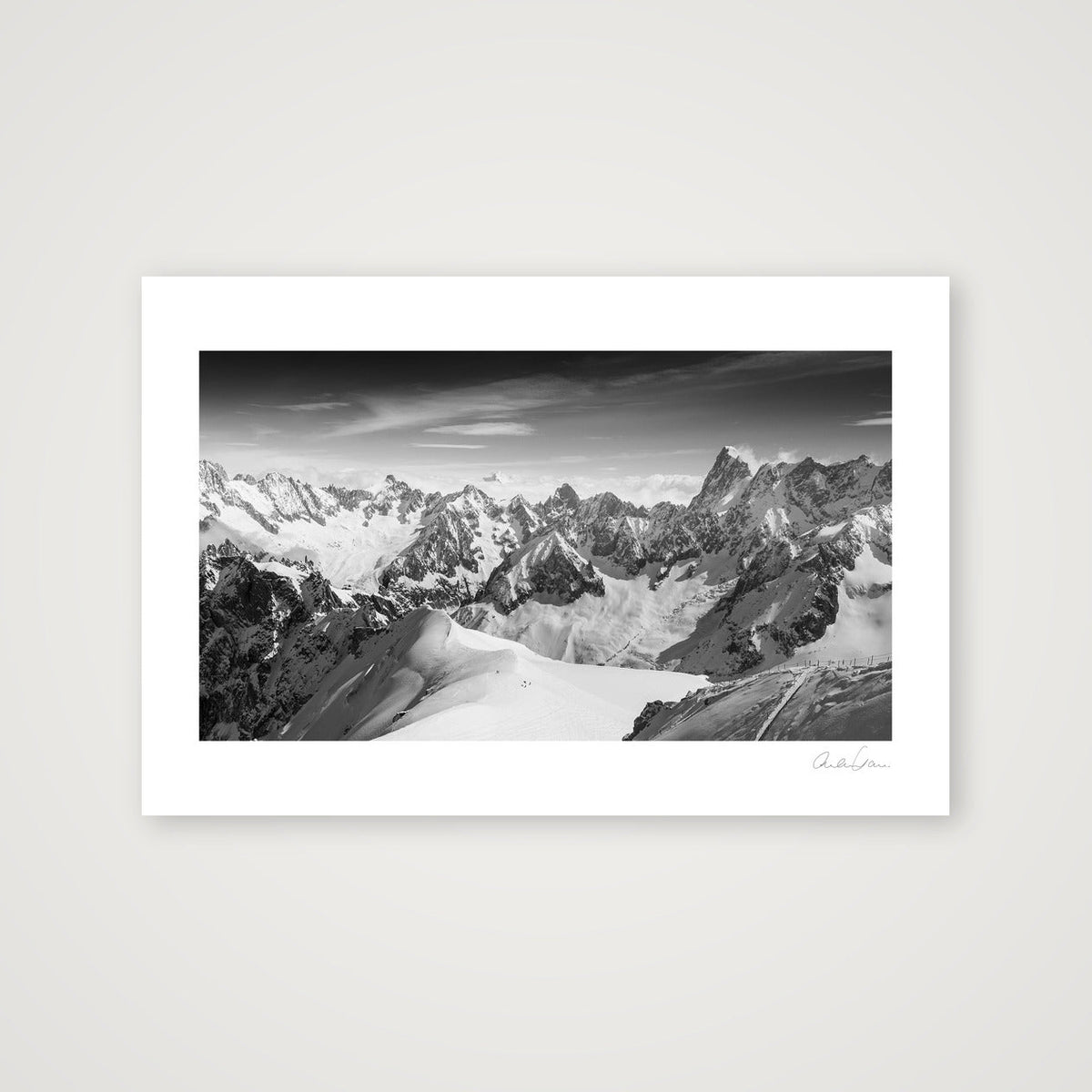 High Mountain Peaks, Chamonix Mont Blanc — 45×30cm Print only