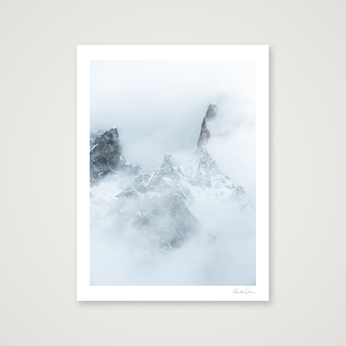Dent du Géant Emerging from Cloud, Courmayeur — 60×80cm Print only