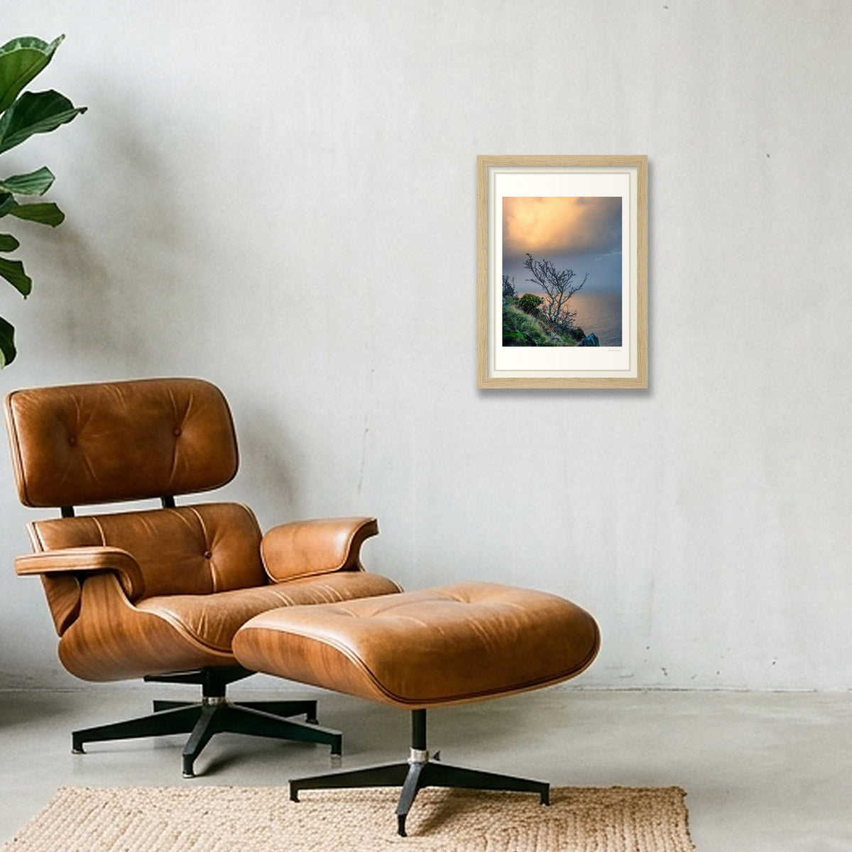 Living Life on The Edge — A4 (21×30cm) Oak Frame