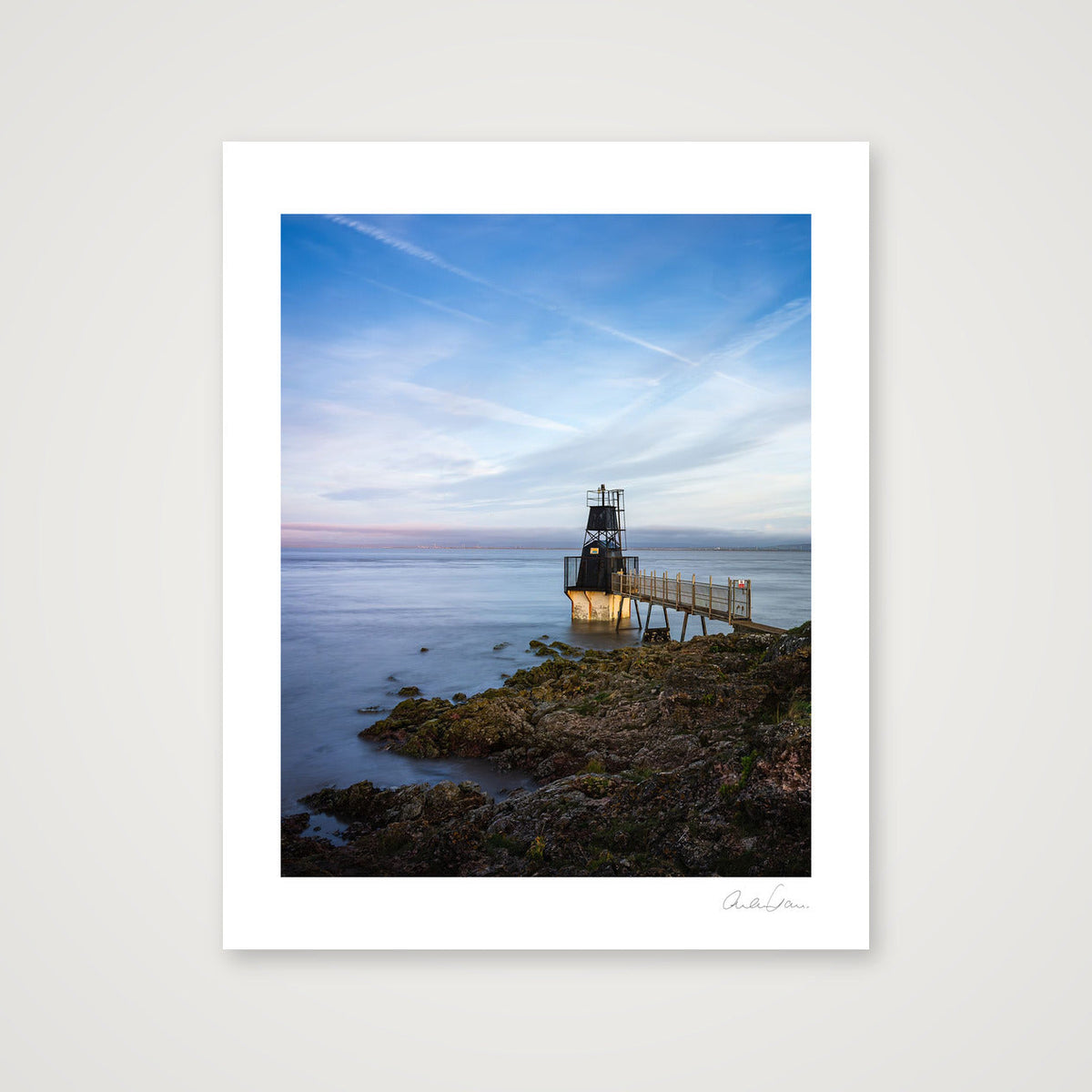 Portishead Lighthouse and the Severn Estuary — 28×35cm Print only