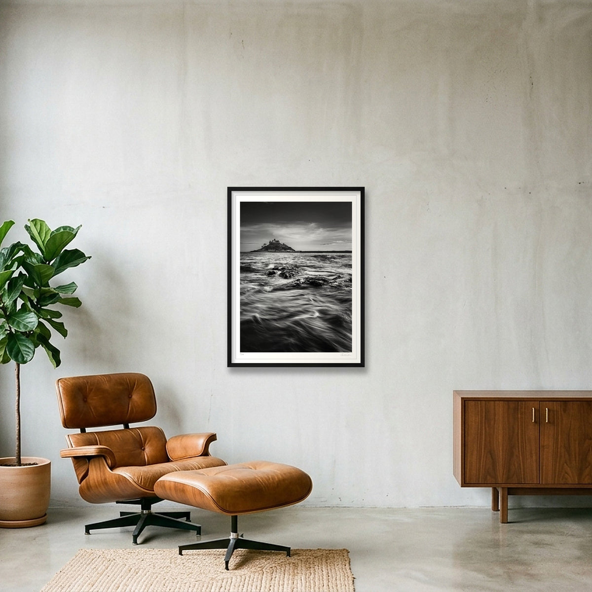 St. Michael's Mount, Mounts Bay — 60×80cm Black Frame