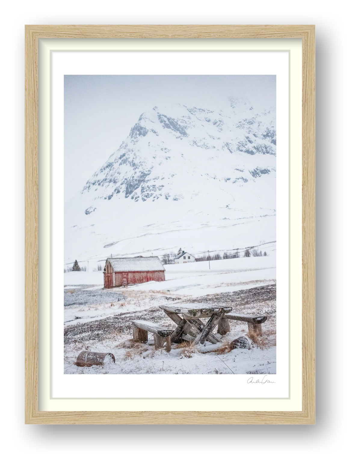 Frozen Landscape, Kvaløya, Norway — framed