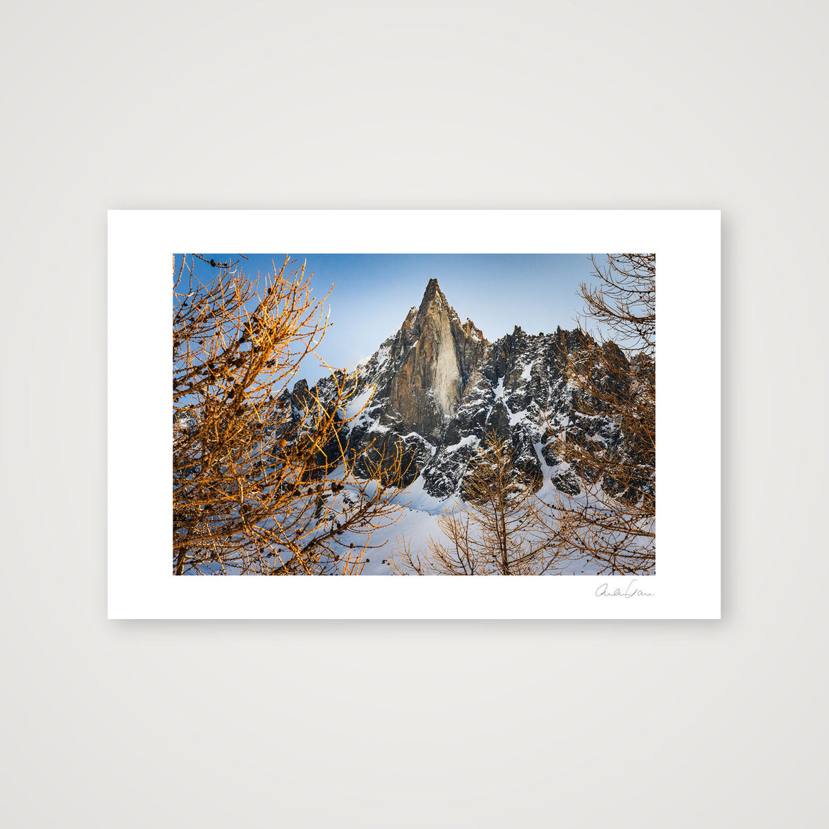 Les Drus: Through the Trees — 45×30cm Print only