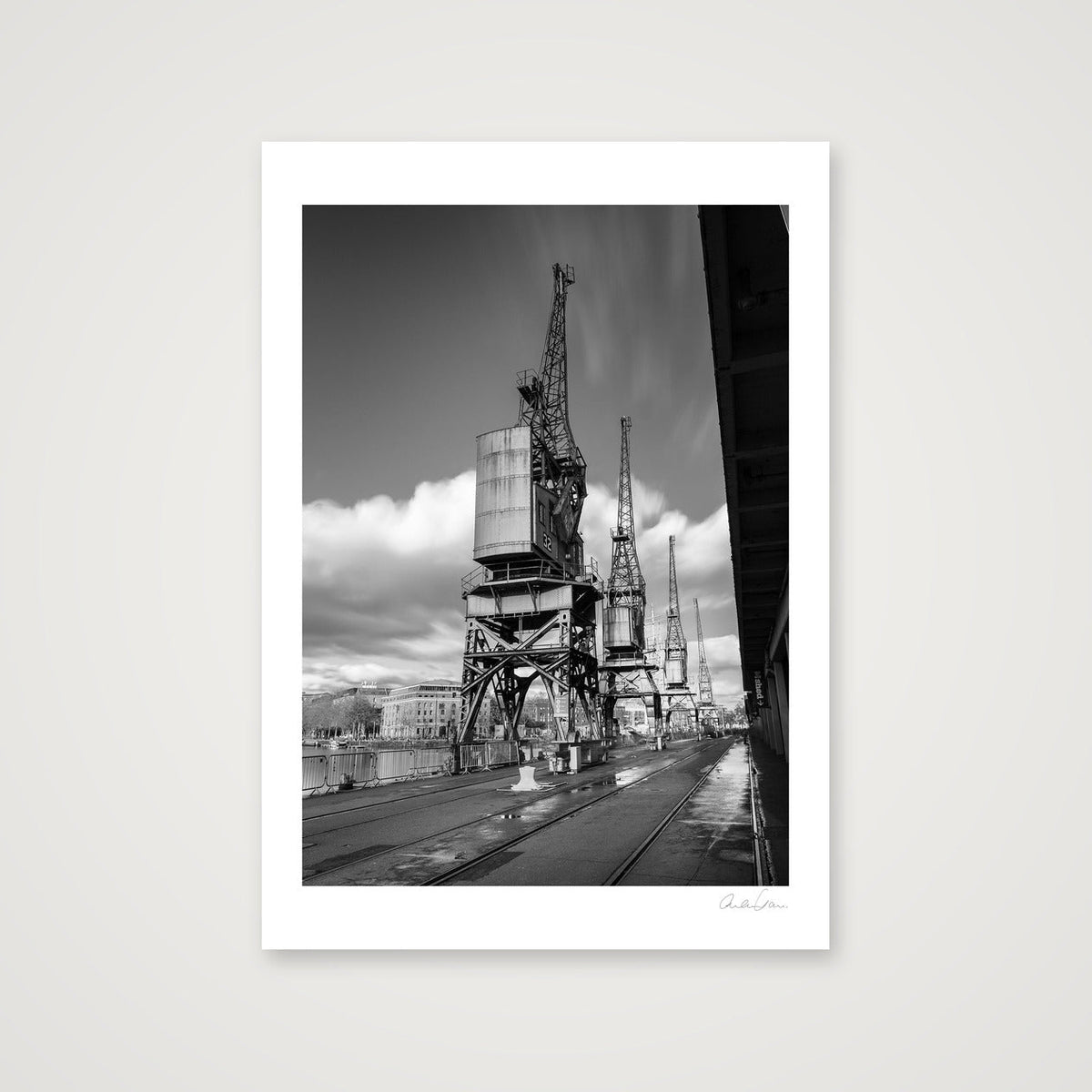 Bristol Harbourside Cranes — 59×84cm Print only