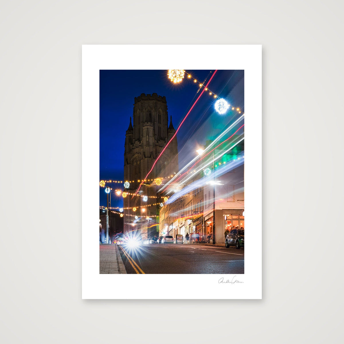 Christmas Lights on Park Street, Bristol — A3 (30×42cm) Print only