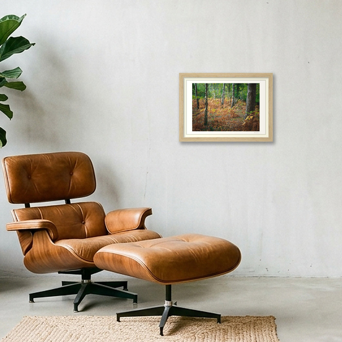 A Pebble Dash of Leaves — A4 (30×21cm) Oak Frame