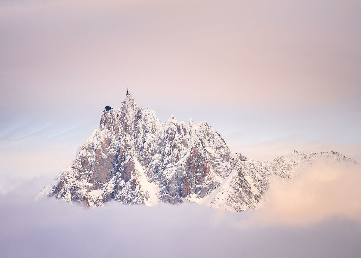 Sunset Hues on the Aiguille du Midi, Chamonix Mont Blanc