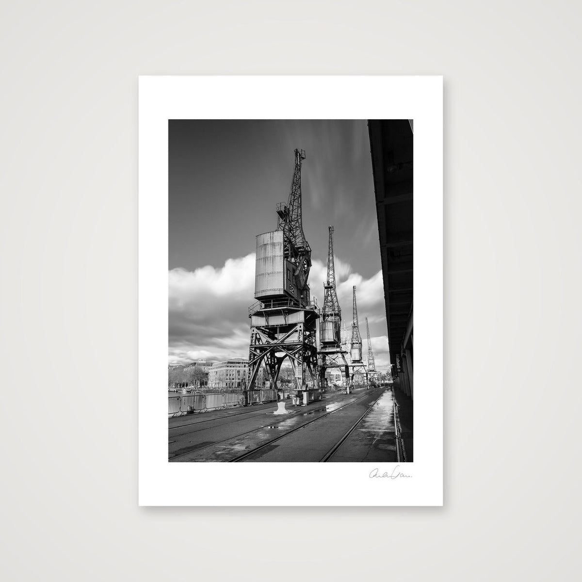 Bristol Harbourside Cranes — A3 (30×42cm) Print only