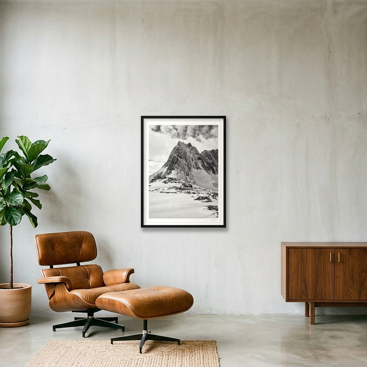 Mountain Summit, Senna Norway — 60×80cm Black Frame