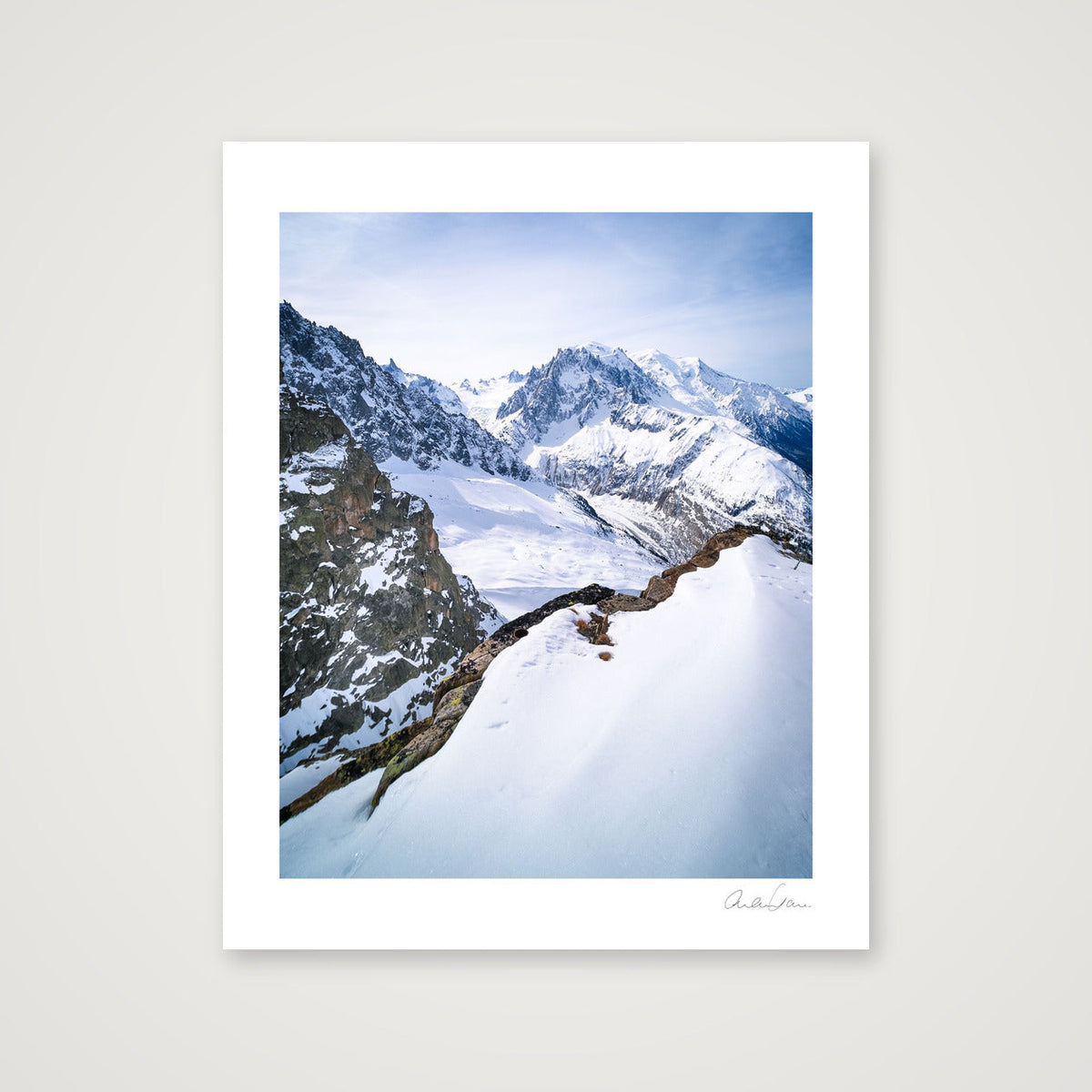 Mont Blanc from Le Tour, Chamonix — 40×50cm Print only