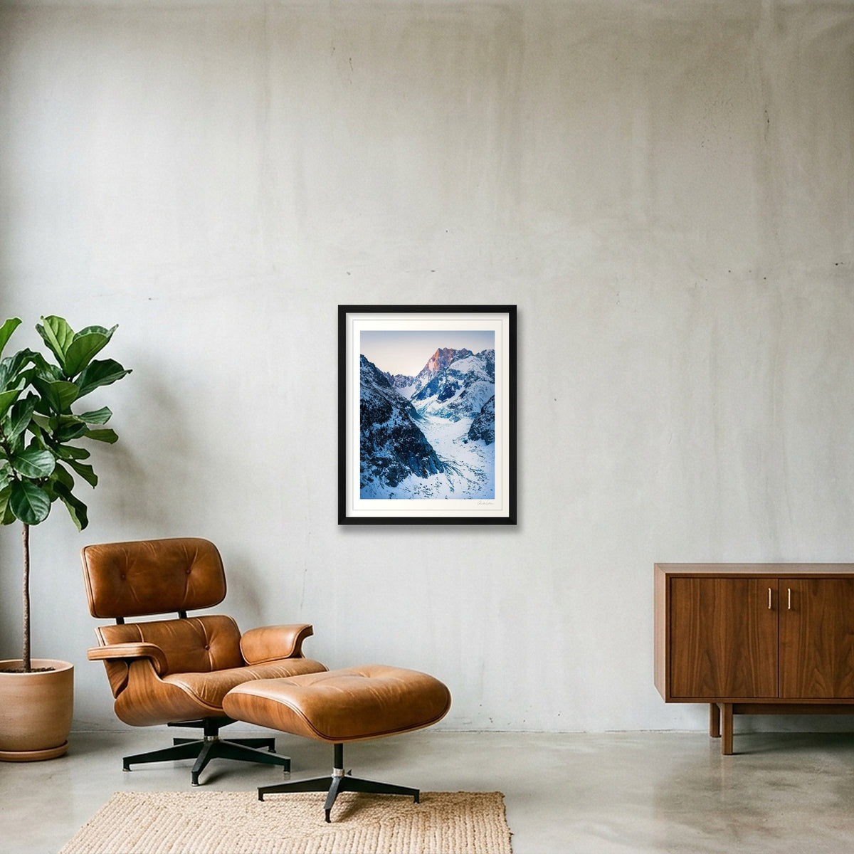 The Mer de Glace, Chamonix — 40×50cm Black Frame