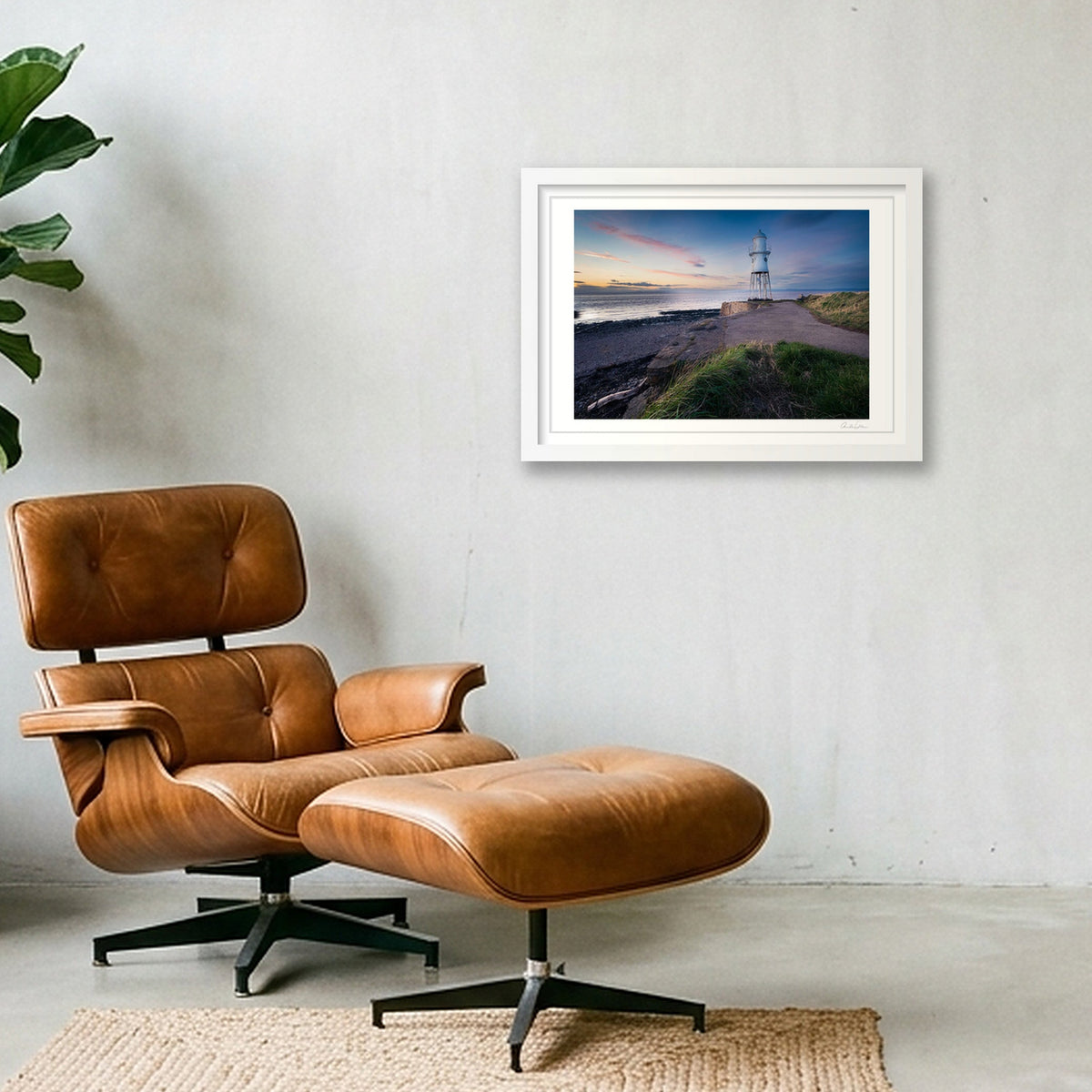 Black Nore Lighthouse, Portishead — A3 (42×30cm) White Frame
