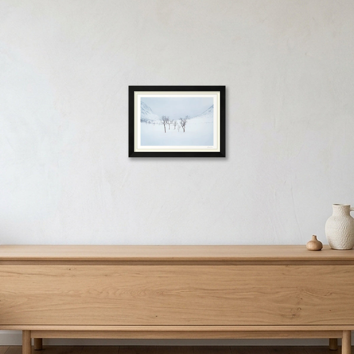Standing Strong, Norway Alpine Scene — A4 (30×21cm) Black Frame