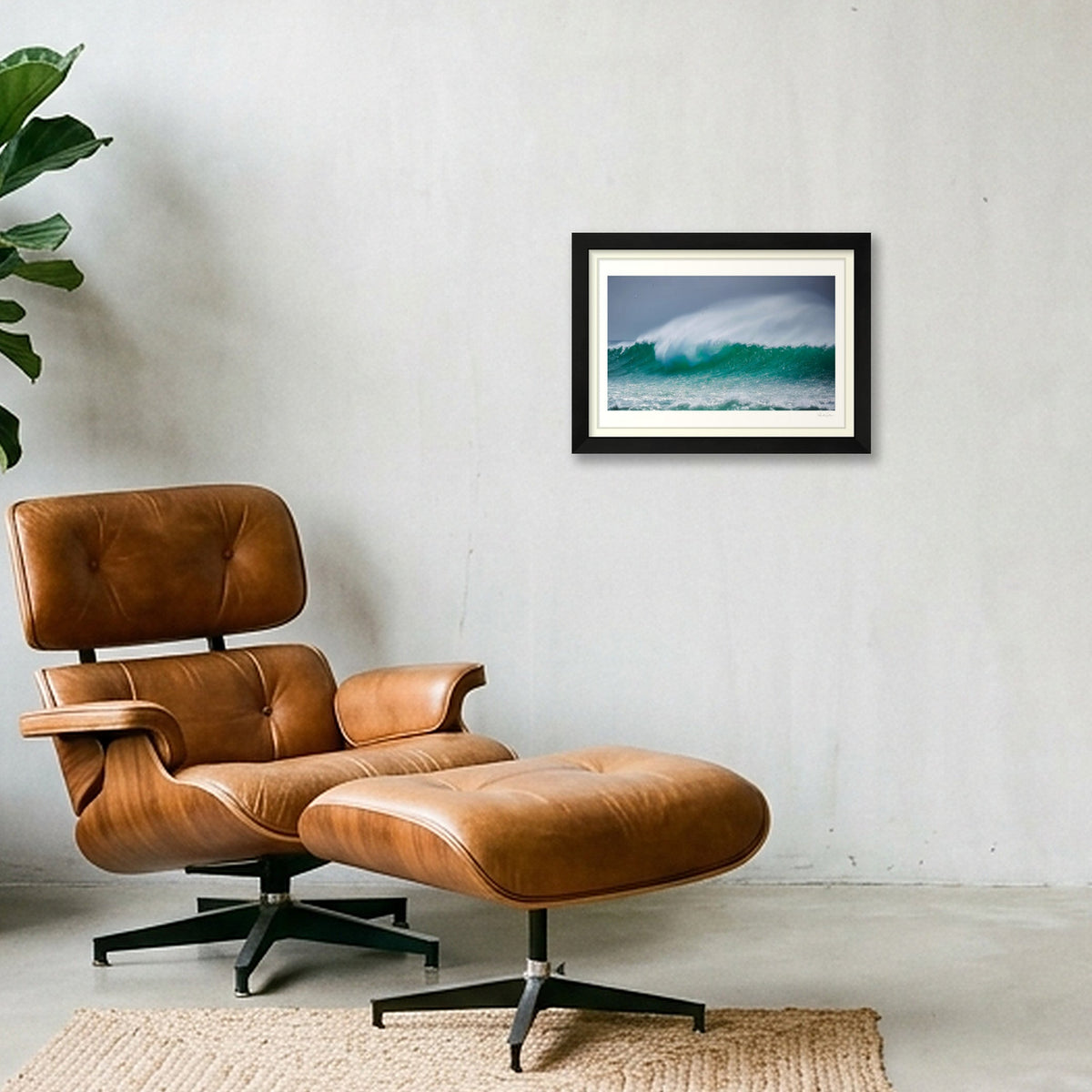 A Huge Wave Crashes on Hoy Island: Riding on the Crest of a Wave — A4 (30×21cm) Black Frame