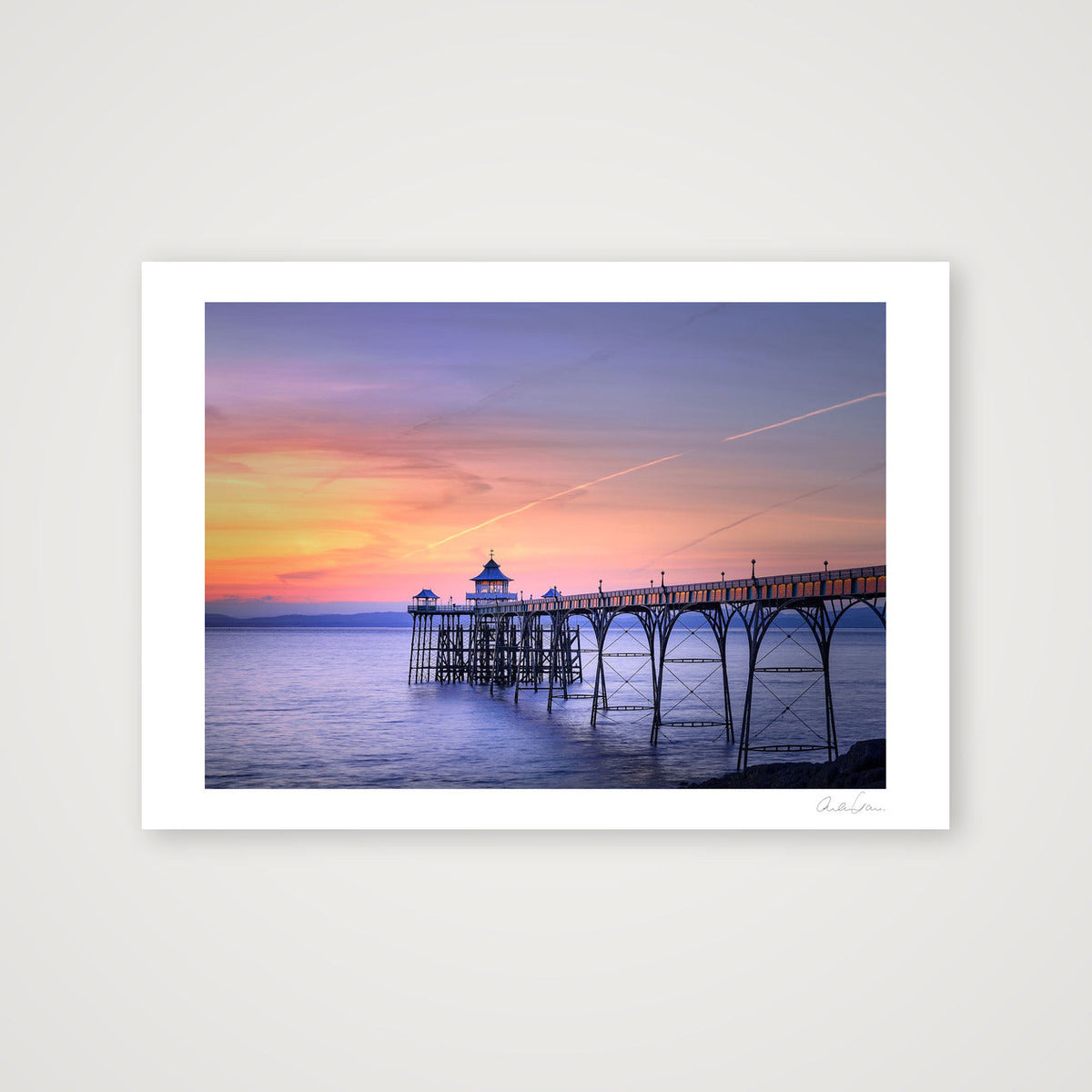 Clevedon Pier Sunset — 84×59cm Print only