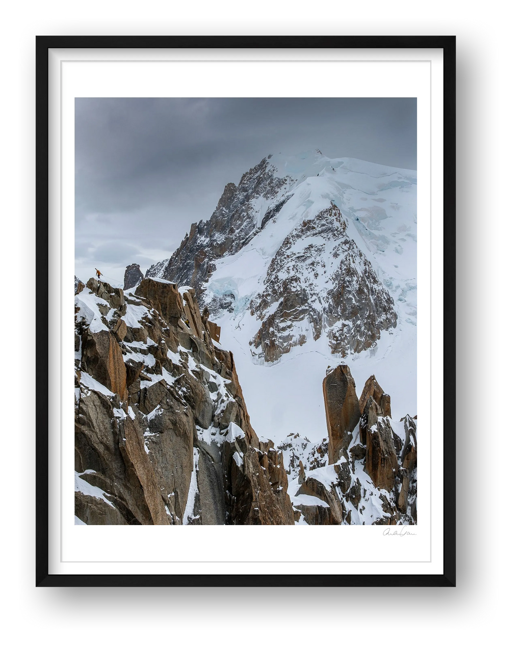 Where's the Piste, Mont Blanc Massif — framed