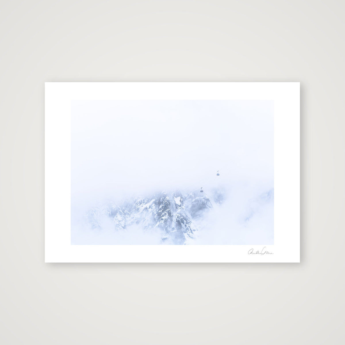 Aiguille du Midi Cable Cars: Hanging by a Thread — A3 (42×30cm) Print only