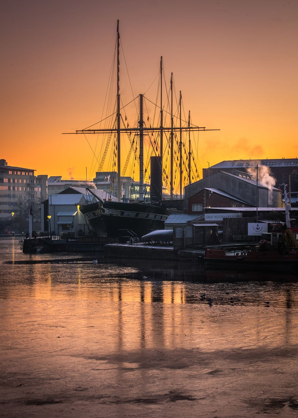Sunset at S.S. Great Britain, Bristol Docks 