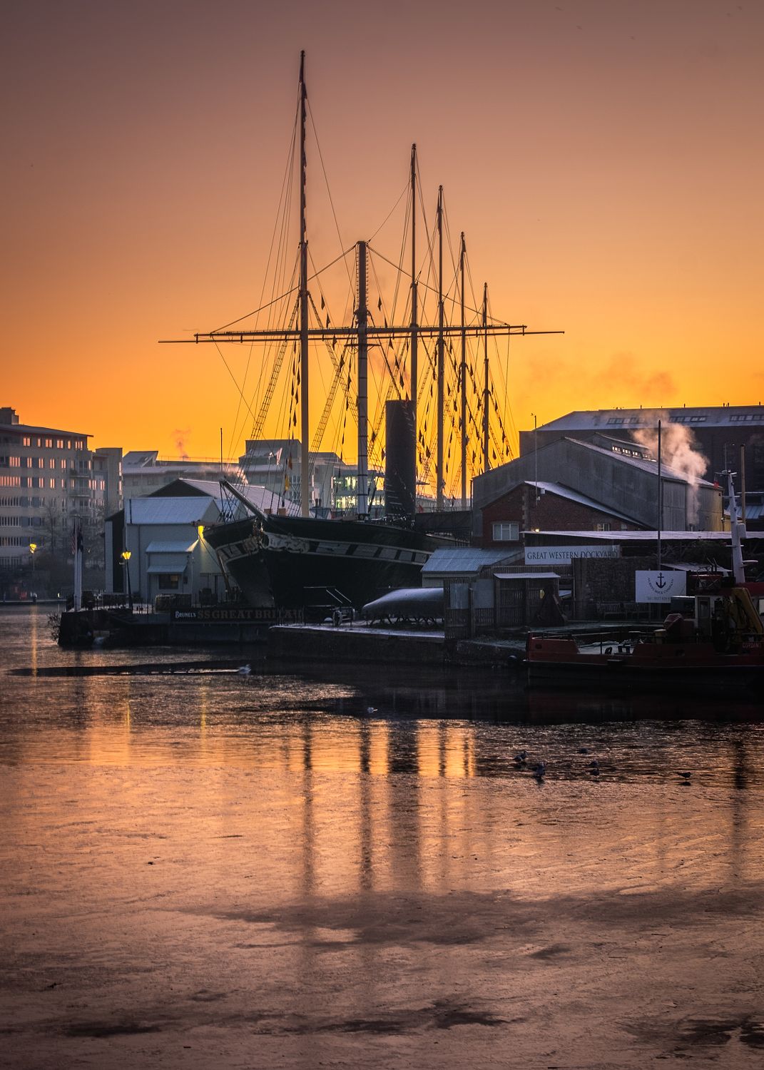 Sunset at S.S. Great Britain, Bristol Docks 