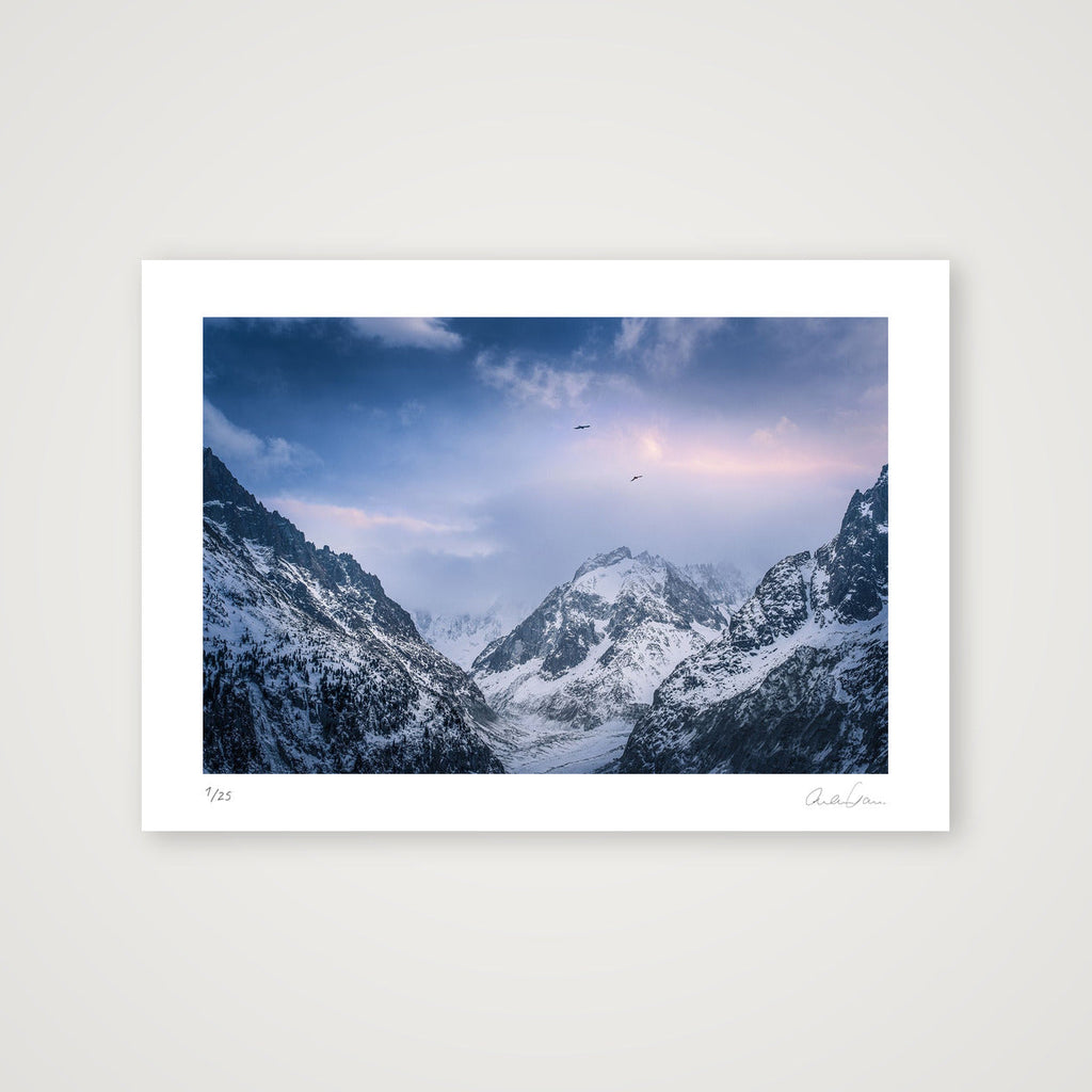 A Birds Eye View of the Valley Blanche — A4 (30×21cm) Print only