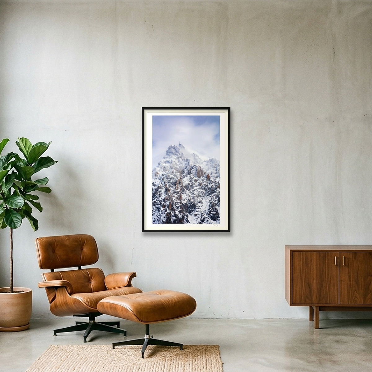 The Aiguille du Midi: Exposure — 70×100cm Black Frame