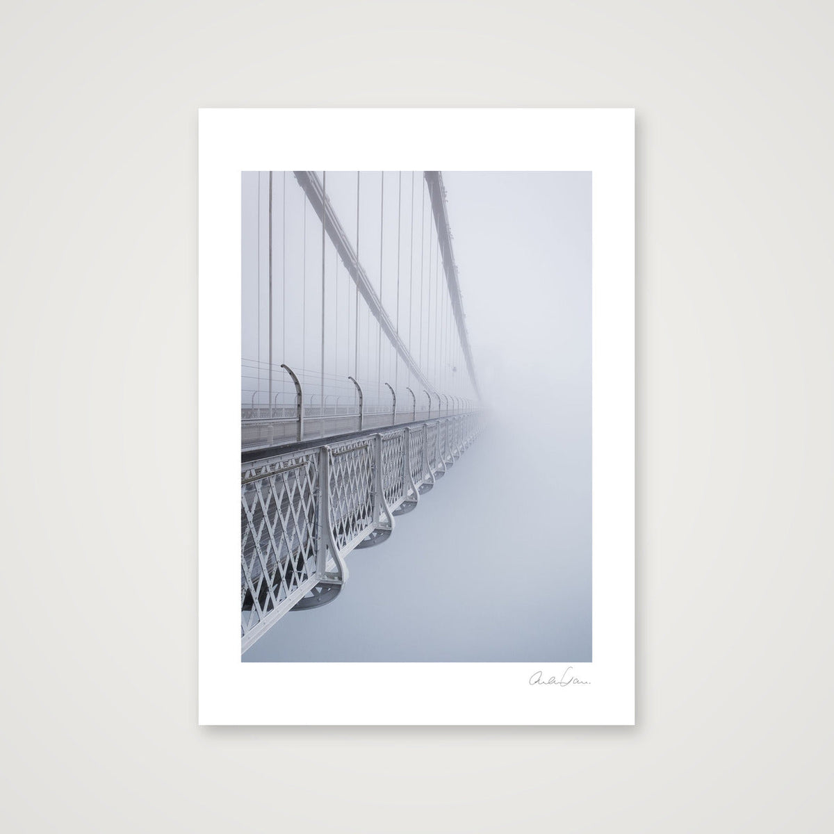 Clifton Suspension Bridge in Fog: Touching the Void — A3 (30×42cm) Print only