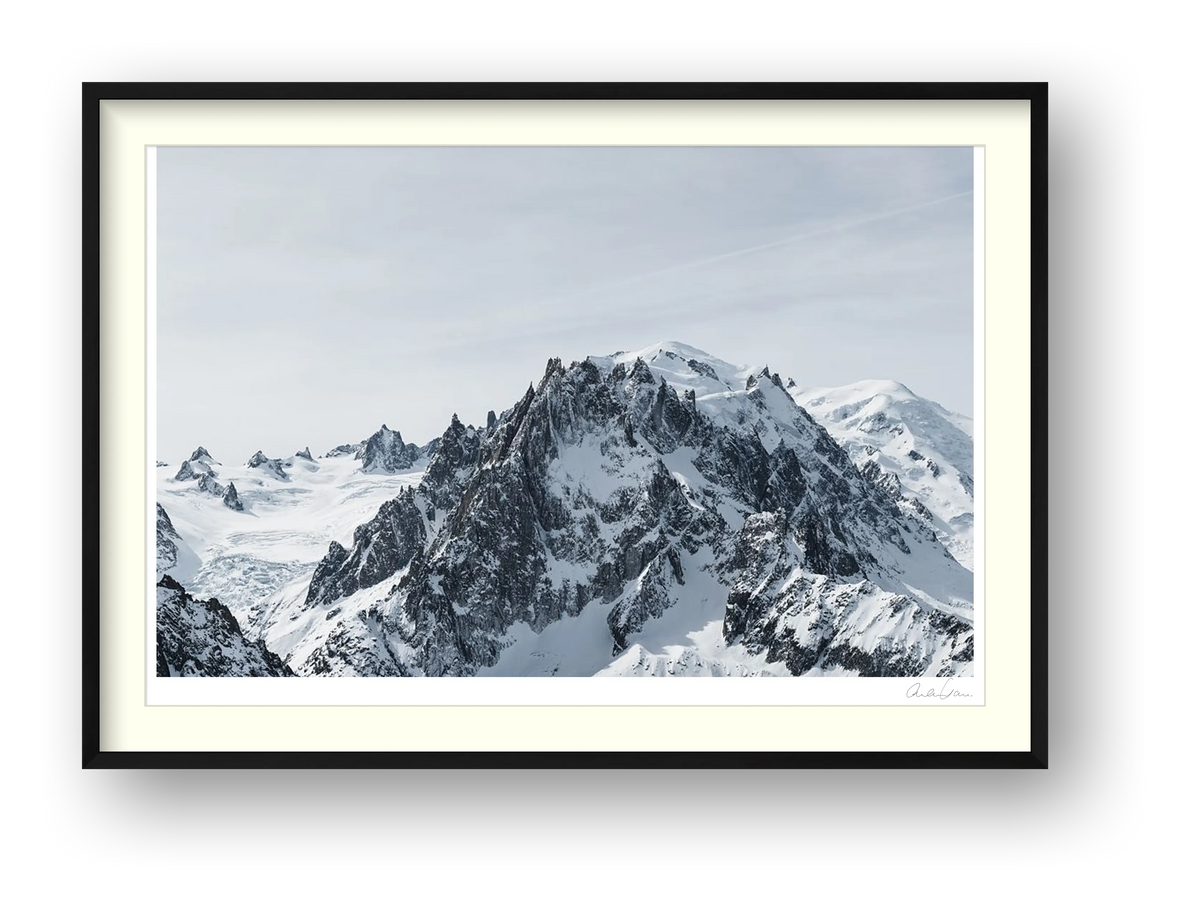 The Mont Blanc Massif, Chamonix — framed