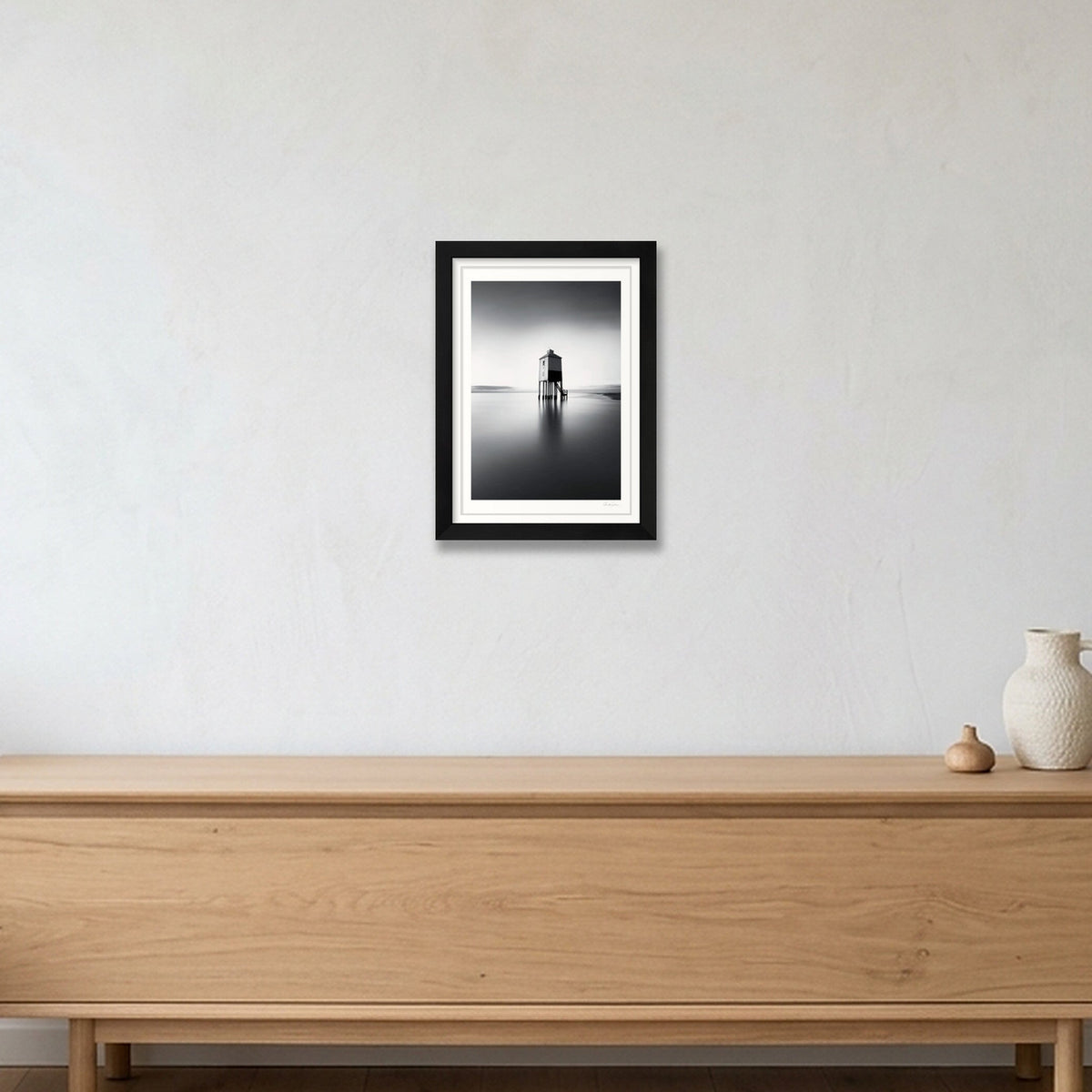 Burnham Low Lighthouse, Weston Super-Mare; 5114'54N — A4 (21×30cm) Black Frame