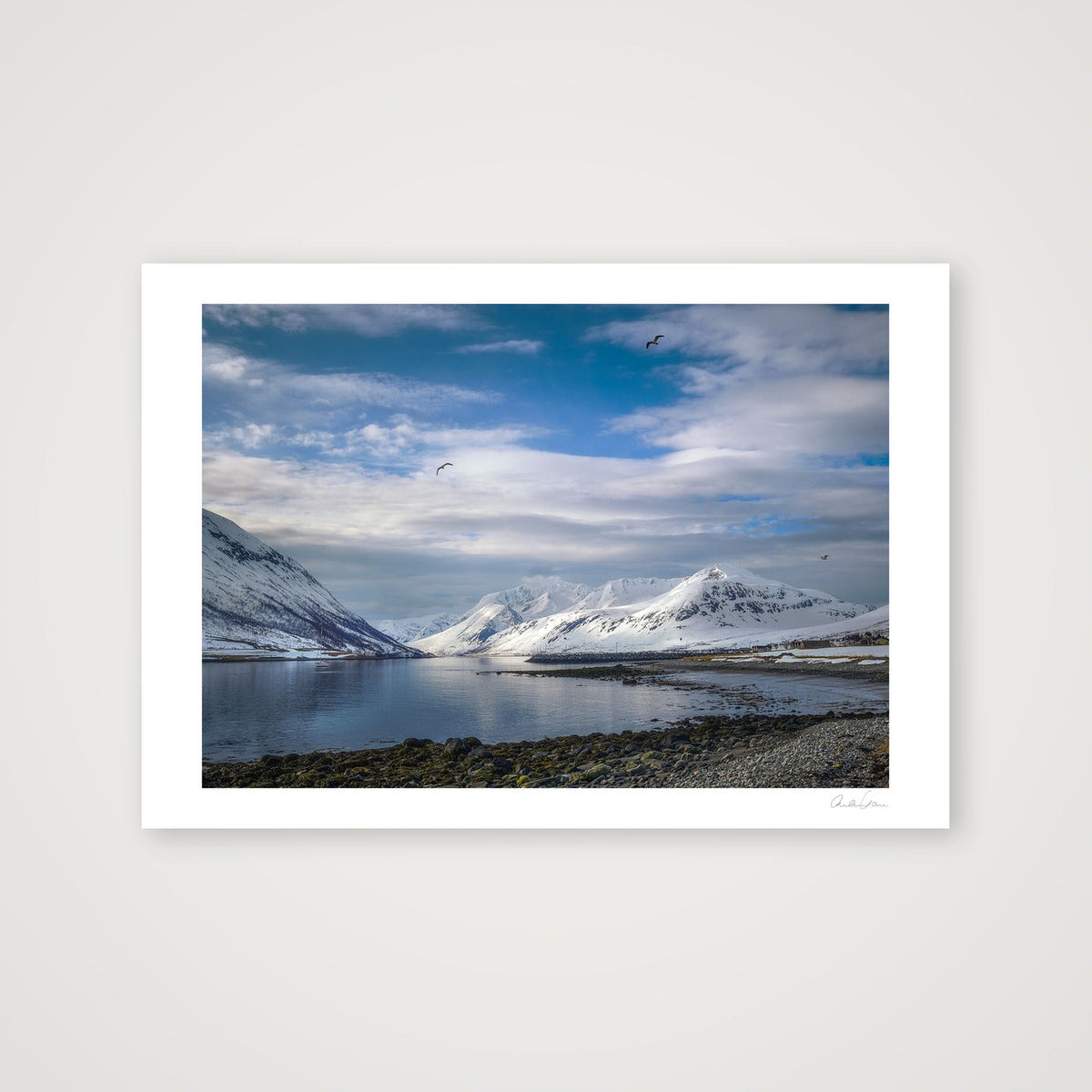 Mountain View, Kvaløya fjord, Norway — 100×70cm Print only