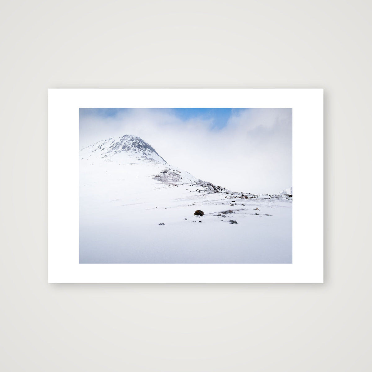 Unknown peak, Kvaløya Norway; Breadcrumbs — A4 (30×21cm) Print only