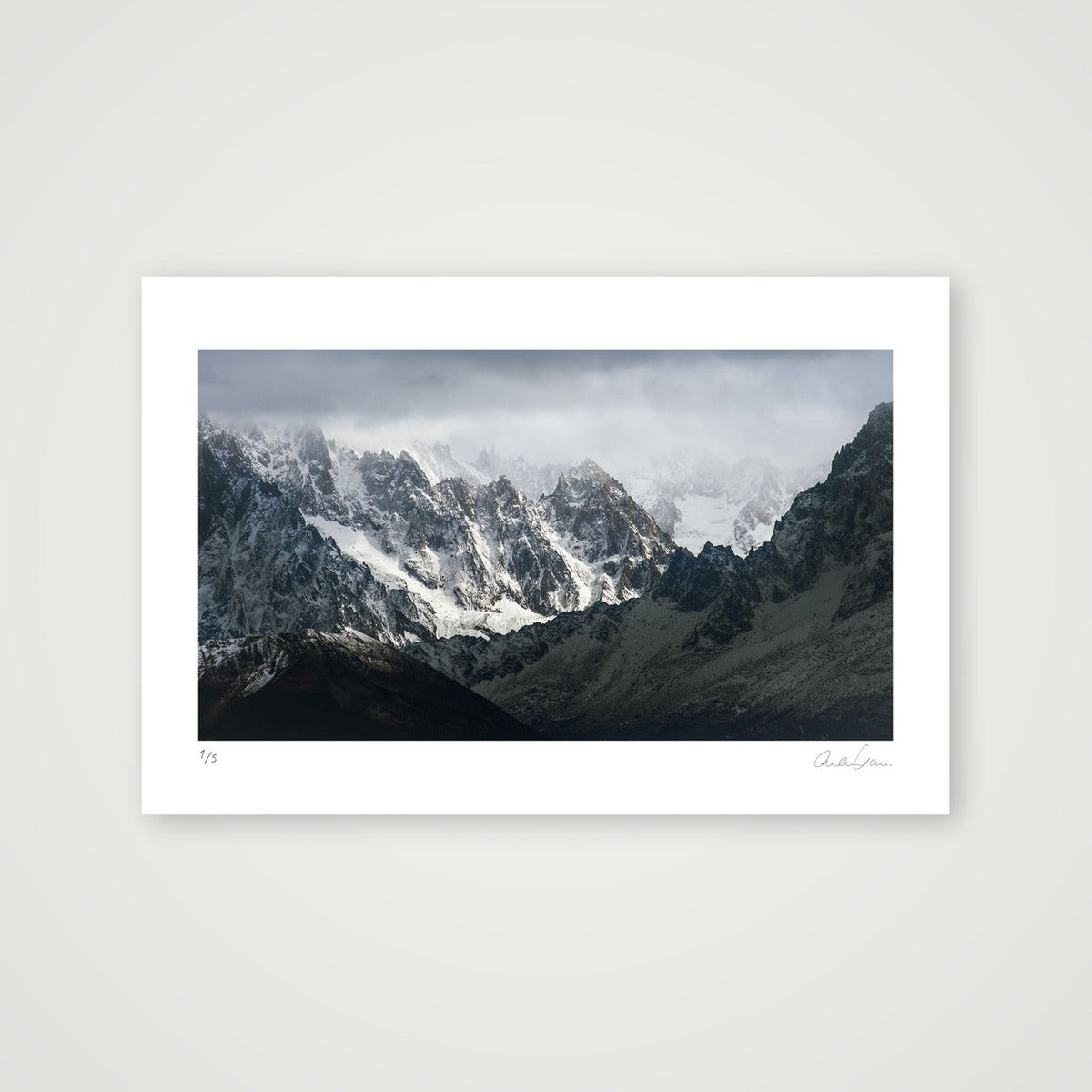 Jagged edge, Mont Blanc Massif — 60×40cm Print only