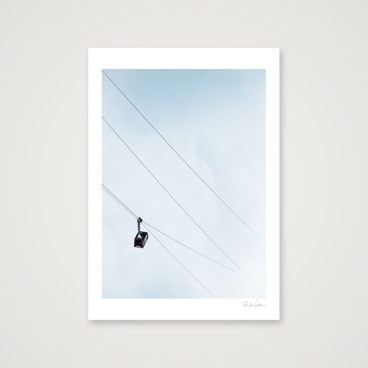 On Its Way – Courmayeur Cable Car Photography Print — 59×84cm Print only